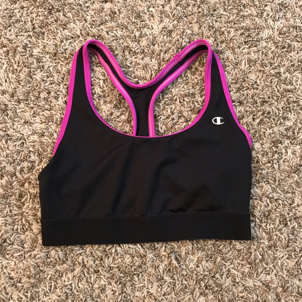 Champion black/pink sports bra